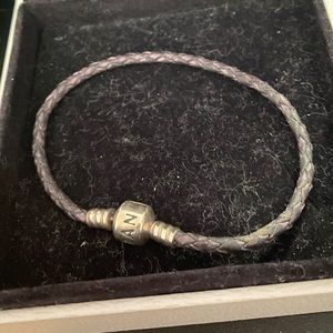 Purple Leather Pandora Bracelet